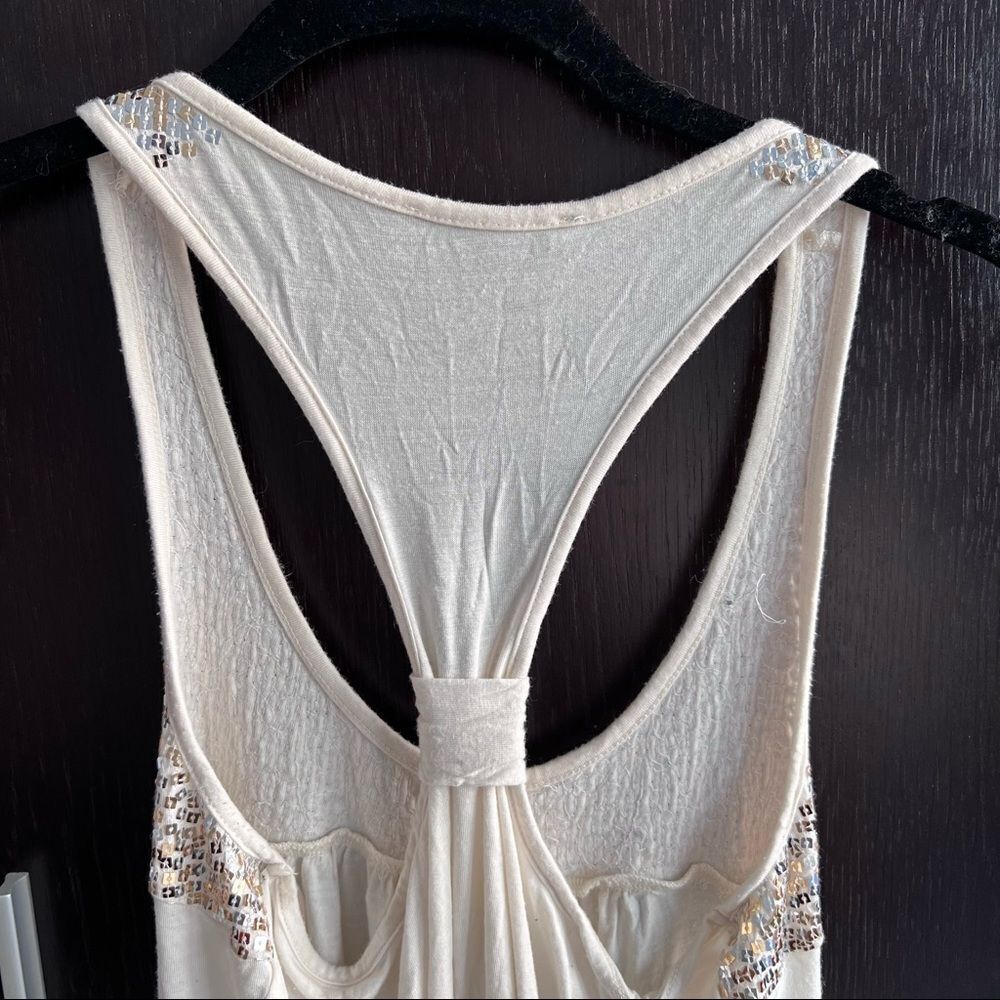 4/$20 Mango sequin racerback tank top - Picture 4 of 9